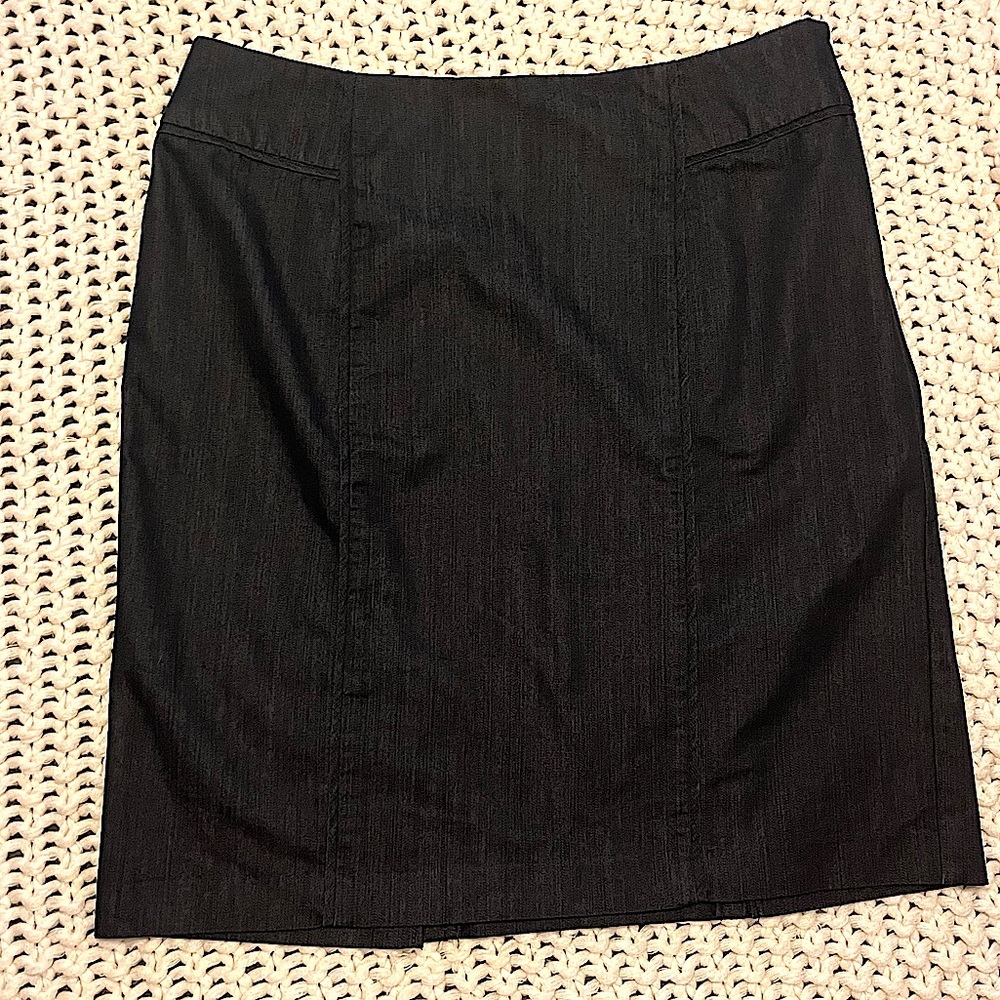 New York & Company Stretch dark denim color skirt